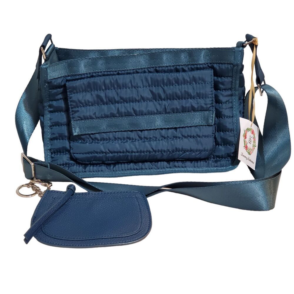NWT Tommy Bahama Mini Mighty Quilted Crossbody Bag Seatbelt Adjustable Strap